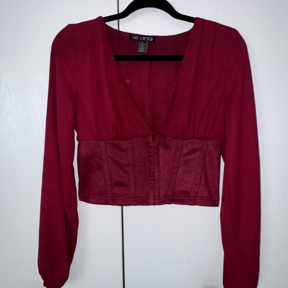 Love By Design Deep Red Blouse